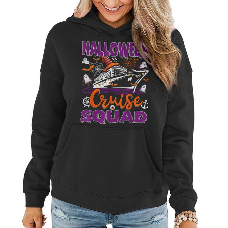 Halloween Cruise Squad Cruising Crew Spooky Season  Women Hoodie Graphic Print Hooded Sweatshirt