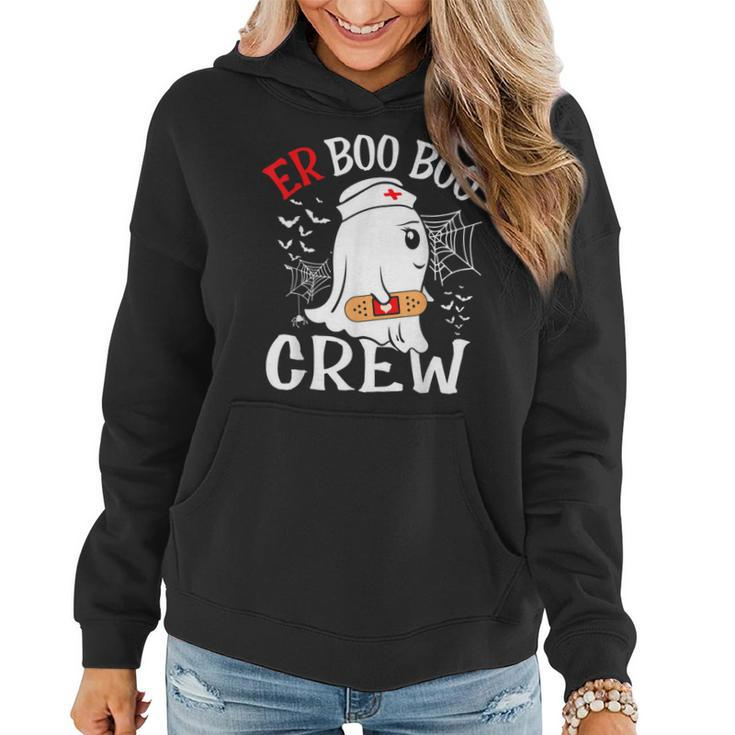 Halloween Er Costume Er Boo Boo Crew Nurse Ghost Nursing  Women Hoodie Graphic Print Hooded Sweatshirt