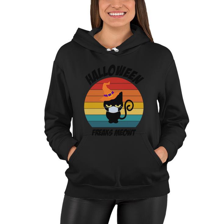 Halloween Freaks Meowt Cat Halloween Quote Women Hoodie