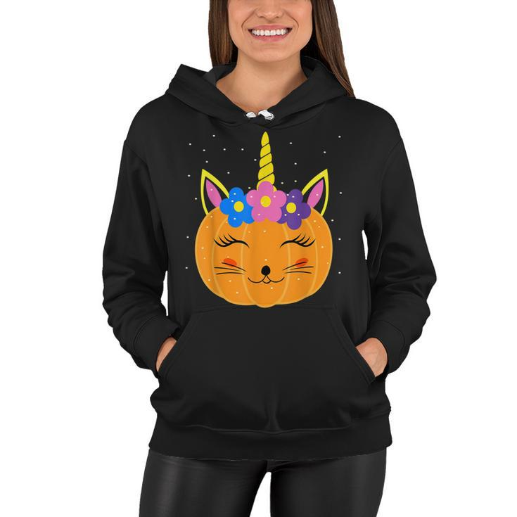 Halloween Leopard Unicorn Pumpkin Cat Funny Girls Kids Women  Women Hoodie