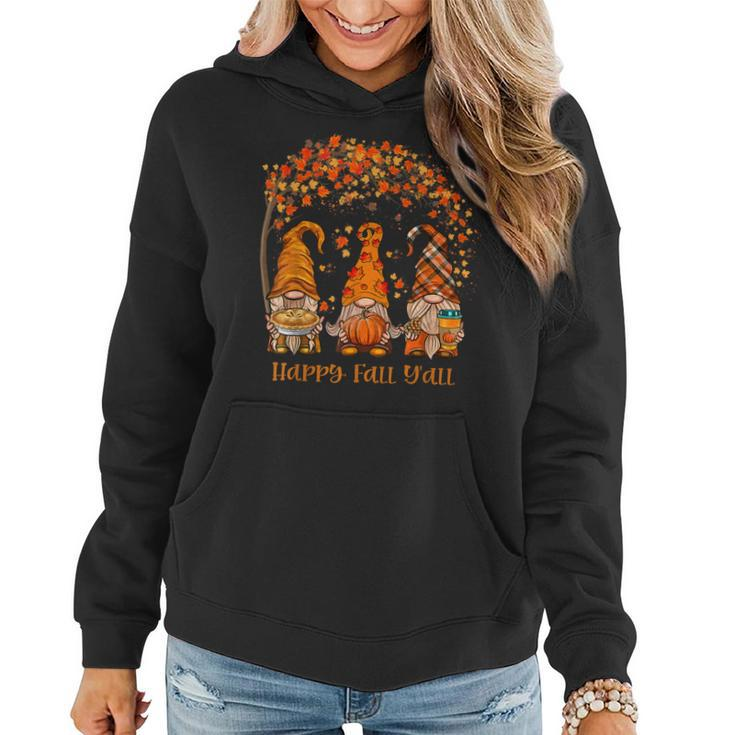 Happy Fall Yall Gnome Autumn Gnomes Pumpkin Spice Season  Women Hoodie Graphic Print Hooded Sweatshirt