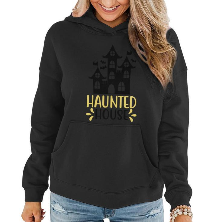 Haunted House Funny Halloween Quote Women Hoodie Graphic Print Hooded Sweatshirt