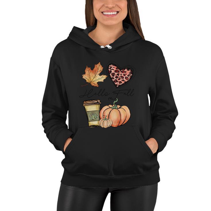 Hello Fall Thanksgiving Quote V2 Women Hoodie