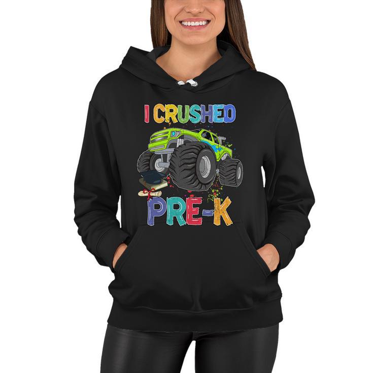 I Crushed Pre_K Monter Truck Sublimation Back To School Women Hoodie