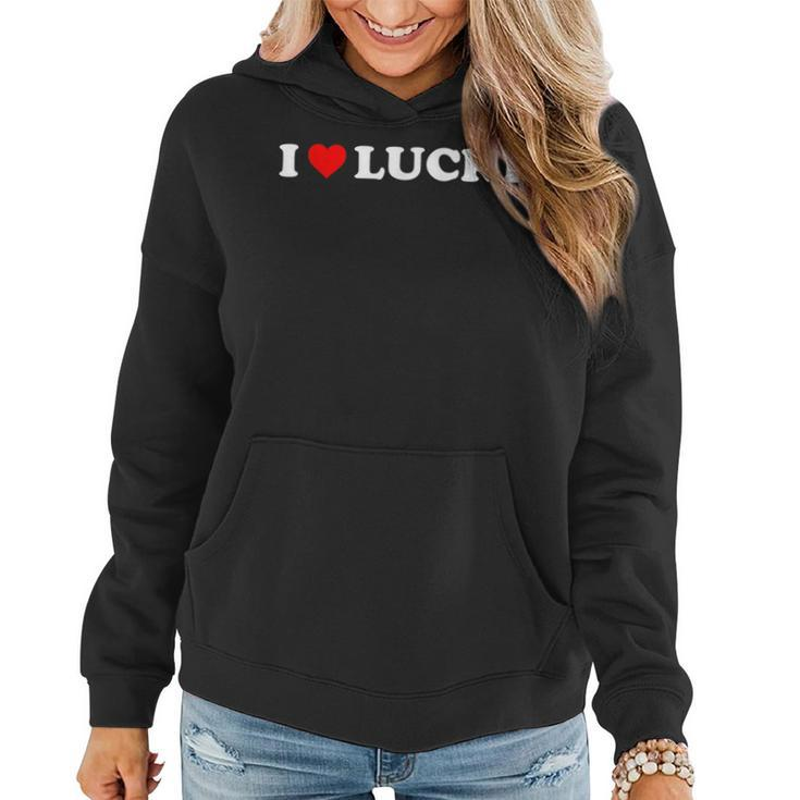 I Love Lucki  Heart Lucki  Women Hoodie Graphic Print Hooded Sweatshirt