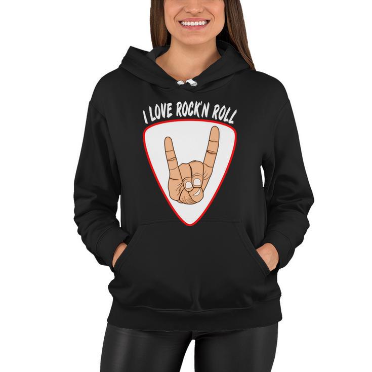 I Love Rock N Roll I Love Rockn Roll Devils Horn Women Hoodie