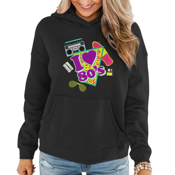 I Love The 80S Eighties Cool Gift Graphic Design Printed Casual Daily Basic Women Hoodie