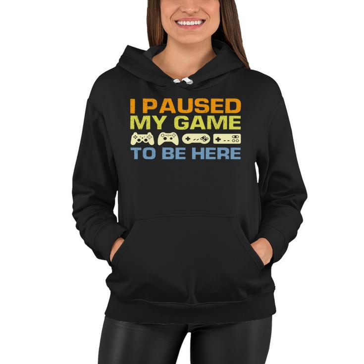 I Paused My Game To Be Here Retro Controllers Women Hoodie