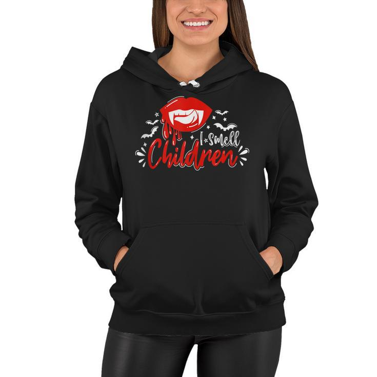 I Smell Children - Funny Witch Halloween Spooky Bats Blood  Women Hoodie