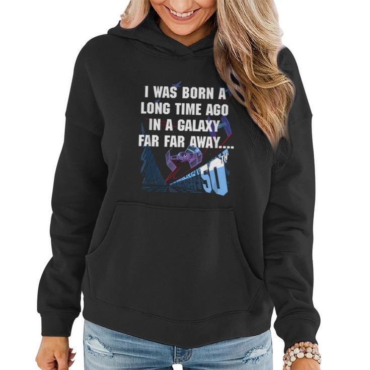 I Was Born A Long Time Ago 50Th Birthday Portrait Graphic Design Printed Casual Daily Basic Women Hoodie