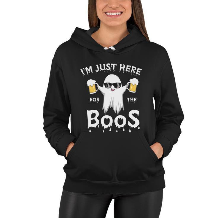 Im Just Here For The Boos Halloween Quote Women Hoodie