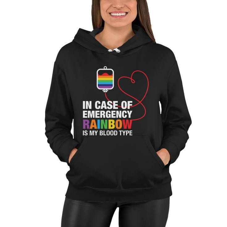In Case Of Emergency Rainbow Lgbt Pride Month Women Hoodie