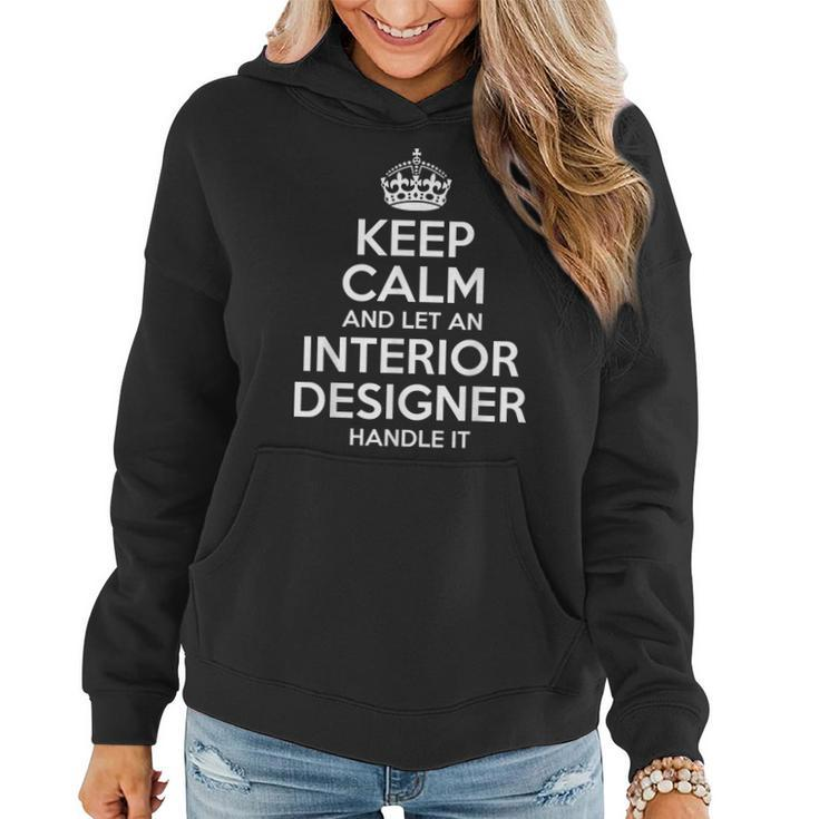 Interior Designer Gift Funny Job Title Profession Birthday Women Hoodie Graphic Print Hooded Sweatshirt