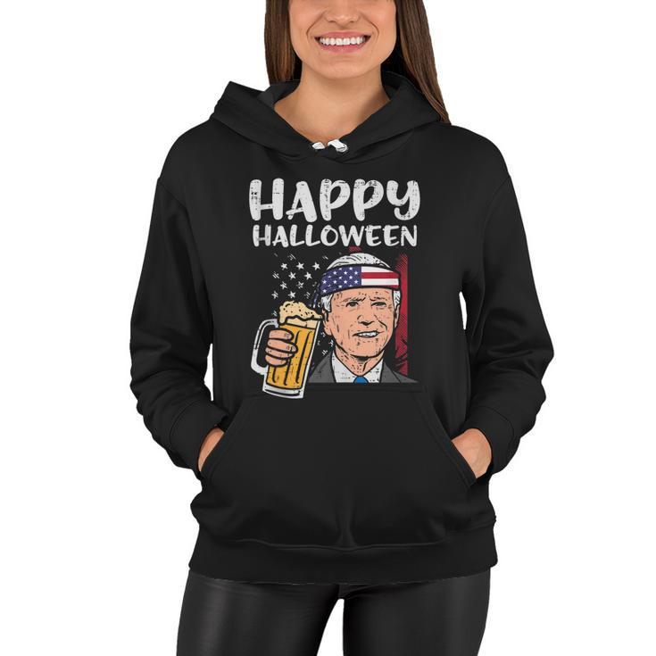 Joe Biden Us Flag Happy Halloween Funny Patriotic Men Women Women Hoodie