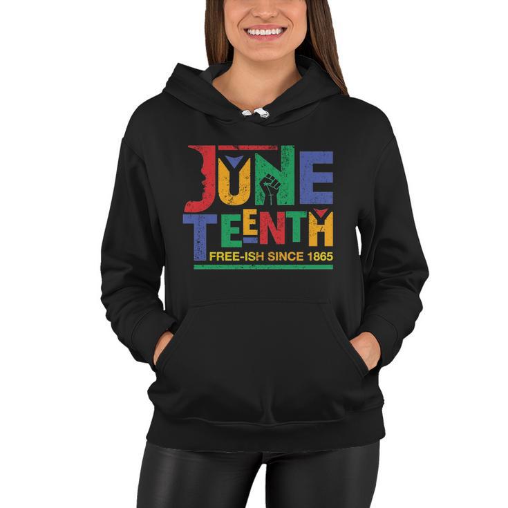 Juneteenth Free-Ish Since 1865 African Color Women Hoodie