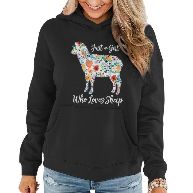 Just A Girl Who Loves Sheep Cute Funny For Women Graphic Design Printed Casual Daily Basic Women Hoodie