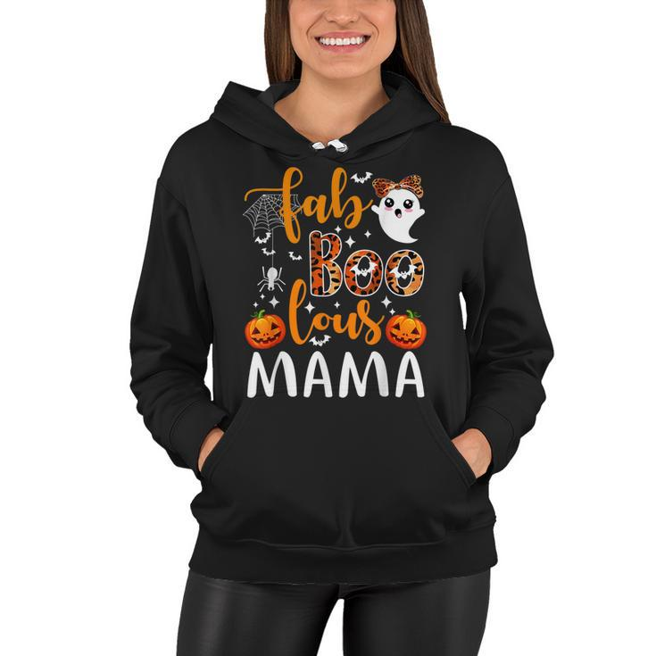 Leopard Fab Boo Lous Mama Spooky Mama Halloween Costume Gift  Women Hoodie