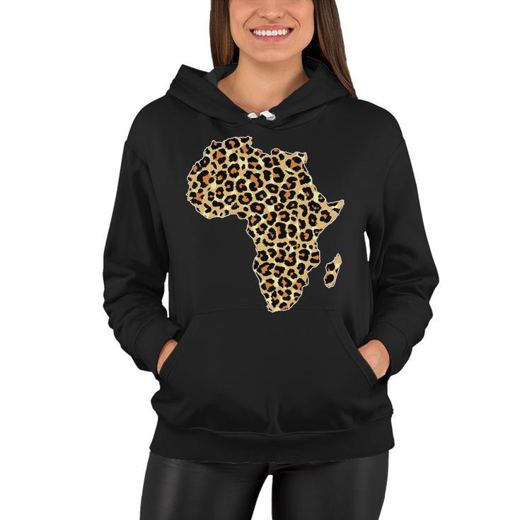 Leopard Print African Map Of Africa Tshirt Women Hoodie