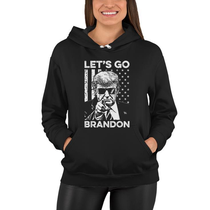 Lets Go Brandon Conservative Anti Liberal Us Flag Women Hoodie