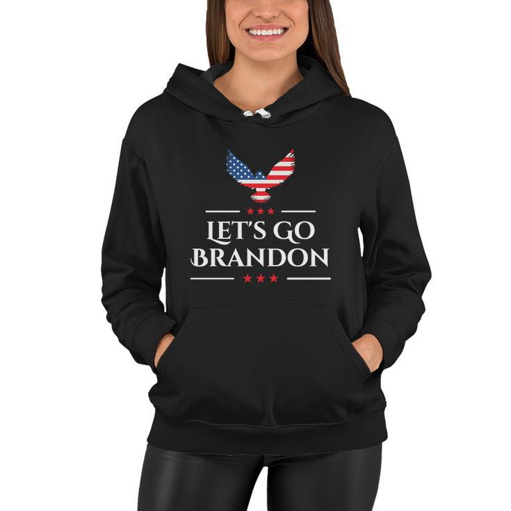 Lets Go Brandon Fjb Let Go Brandon Fjb Funny Impeach Biden American Flag Anti Biden Women Hoodie