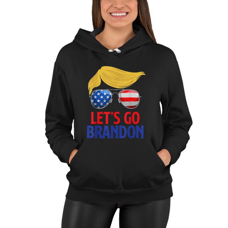 Lets Go Brandon Lets Go Brandon Trump America Flag Women Hoodie