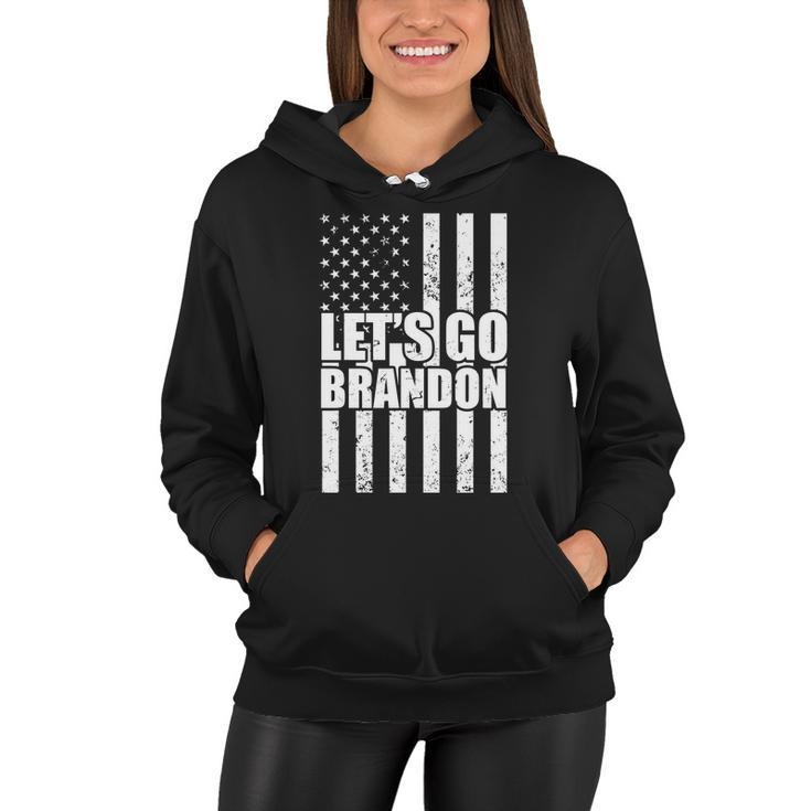 Lets Go Brandon Vintage American Flag Tshirt Women Hoodie