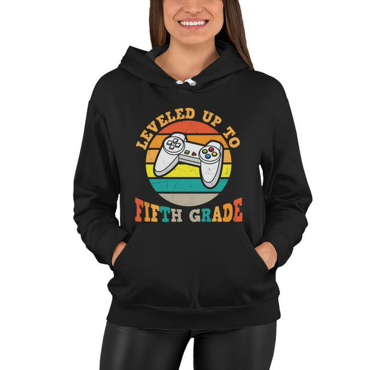 Leveled Up To 5Th Grade Back To School First Day Of School Women Hoodie