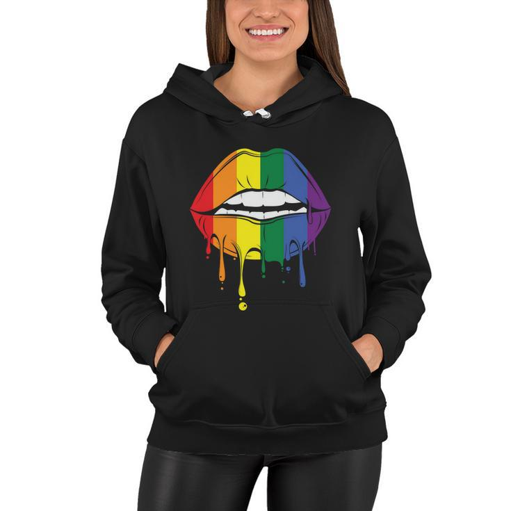 Lips Lgbt Gay Pride Lesbian Bisexual Ally Quote V2 Women Hoodie