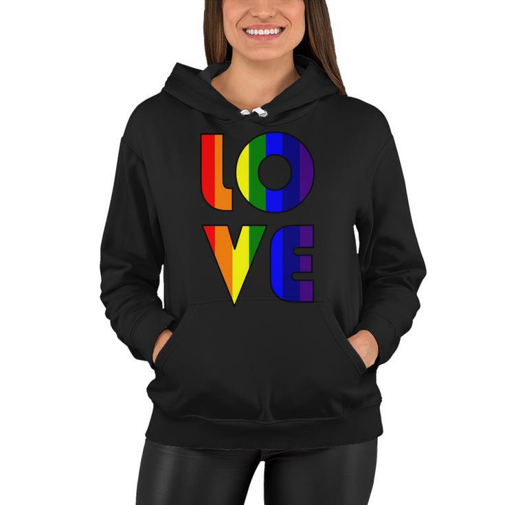 Love Gay Pride Logo Rainbow Tshirt Women Hoodie