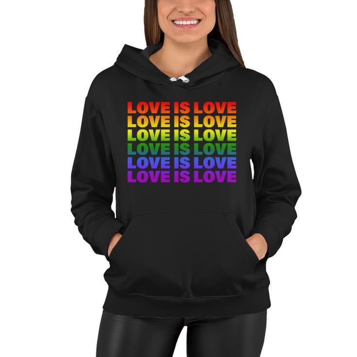 Love Is Love Lgbtq Rainbow Women Hoodie