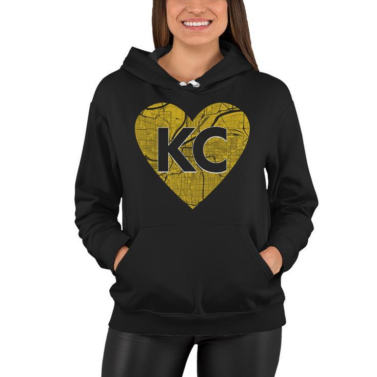 Love Kansas City Football Fan City Map Women Hoodie