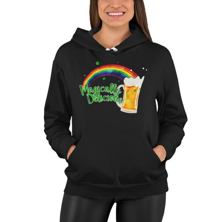 Magically Delicious Rainbow Beer St Patricks Day Women Hoodie