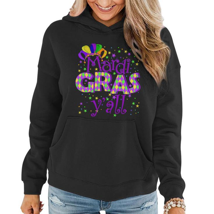 Mardi Gras Yall New Orleans Party T-Shirt Graphic Design Printed Casual Daily Basic Women Hoodie