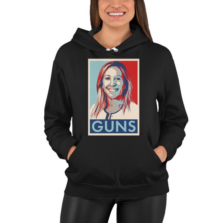 Marjorie Taylor Greene Guns Vintage Vote Poster Women Hoodie