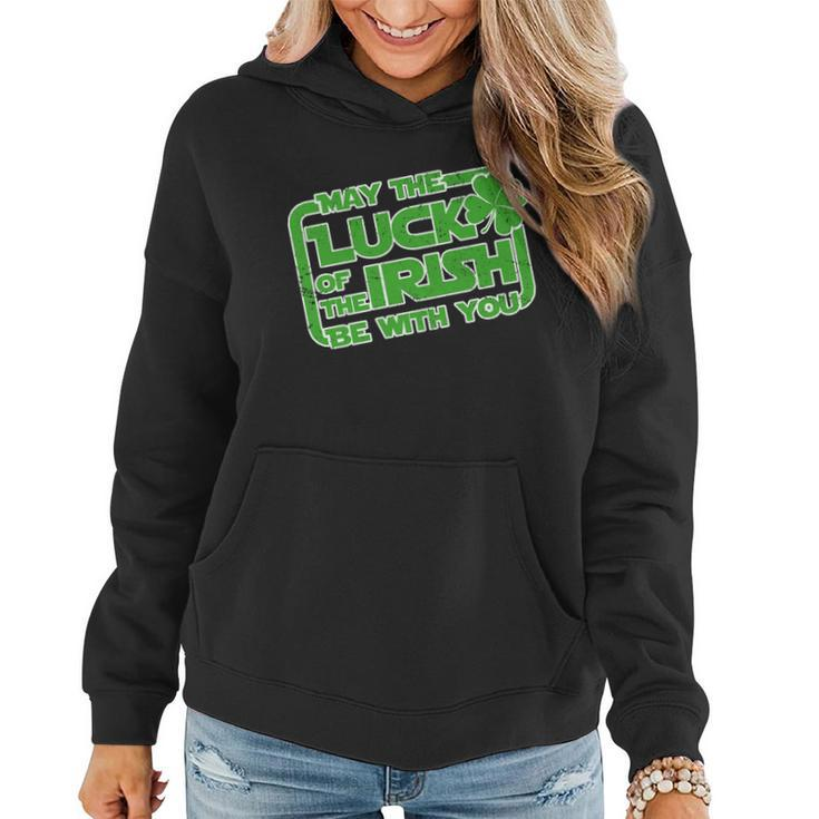May The Luck Of The Irish Be With You Graphic Design Printed Casual Daily Basic Women Hoodie