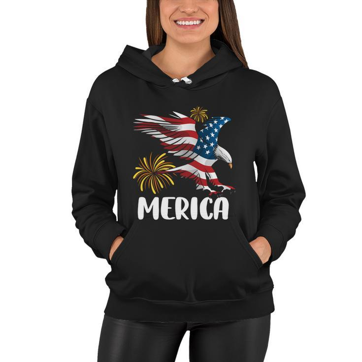 Merica Bald Eagle Mullet Cute Funny Gift 4Th Of July American Flag Meaningful Gi Women Hoodie