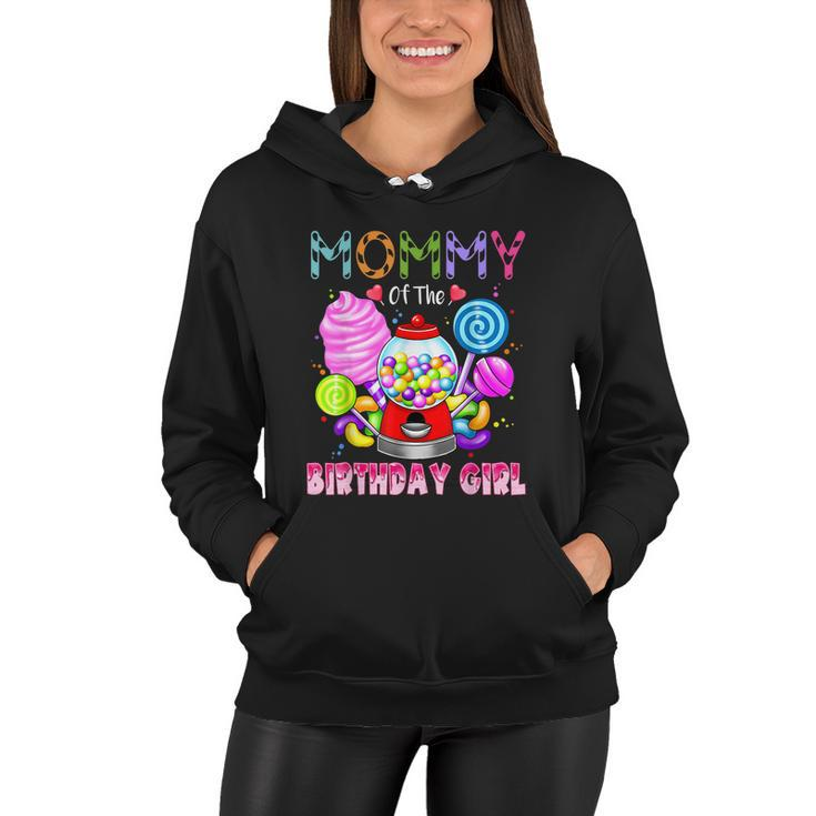 Mommy Of The Birthday Girl Candyland Candy Birthday Party Women Hoodie