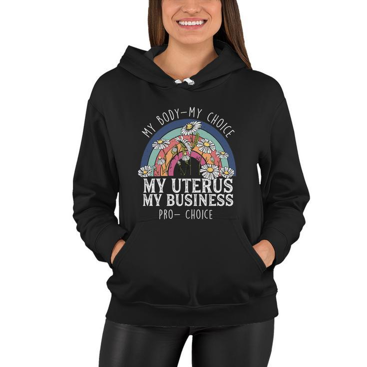 My Body Choice Mind Your Own Uterus Shirt Floral My Uterus V2 Women Hoodie