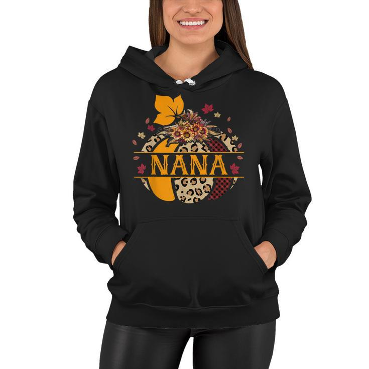 Nana Pumpkin Leopard Sunflower Halloween  Women Hoodie