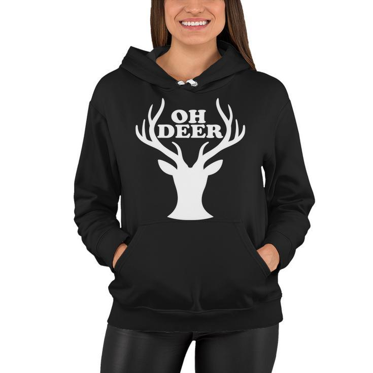 Oh Deer Funny Christmas Tshirt Women Hoodie