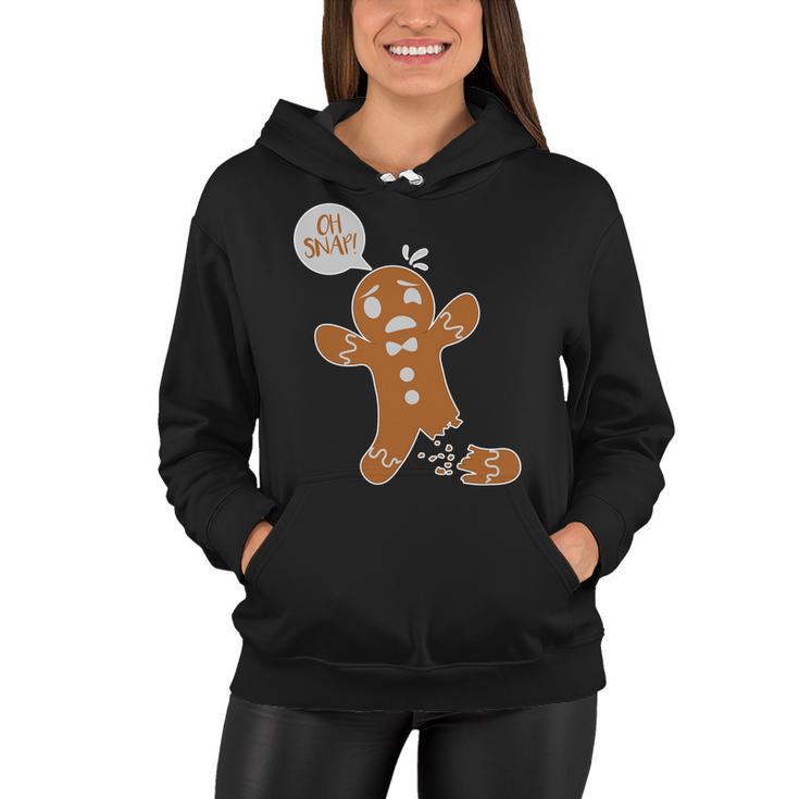 Oh Snap Funny Gingerbread Christmas Women Hoodie