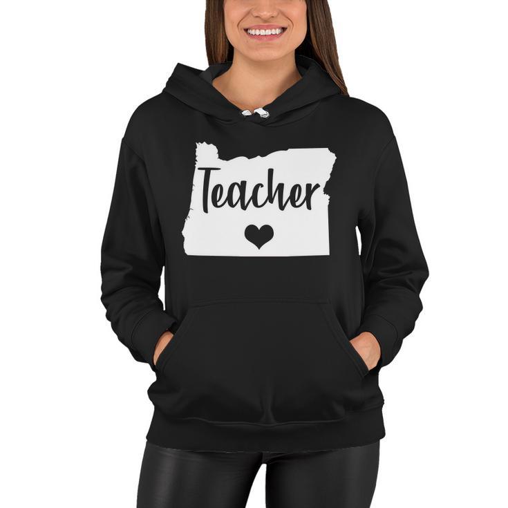 Oregon Teacher Red For Ed Women Hoodie