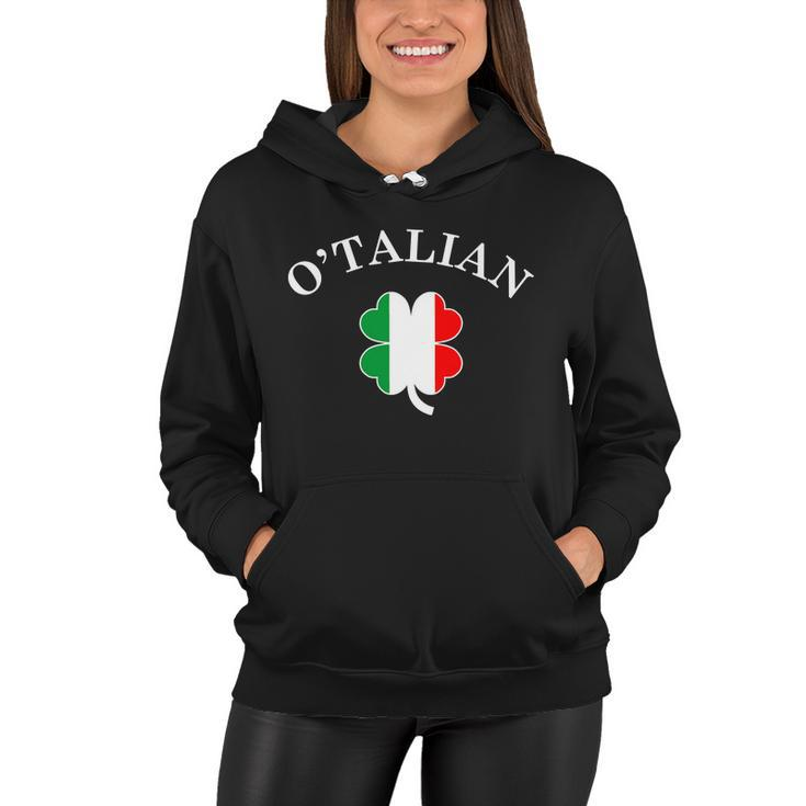 Otalian Italian Irish Shamrock St Patricks Day Tshirt Women Hoodie