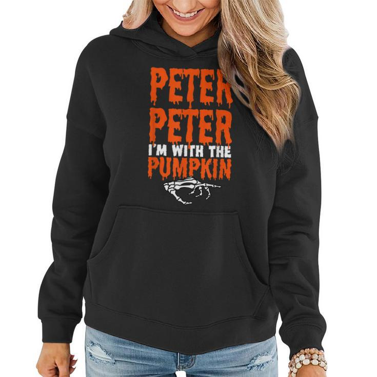 Peter Im With The Pumpkin Halloween Costume Couple Women Hoodie Graphic Print Hooded Sweatshirt