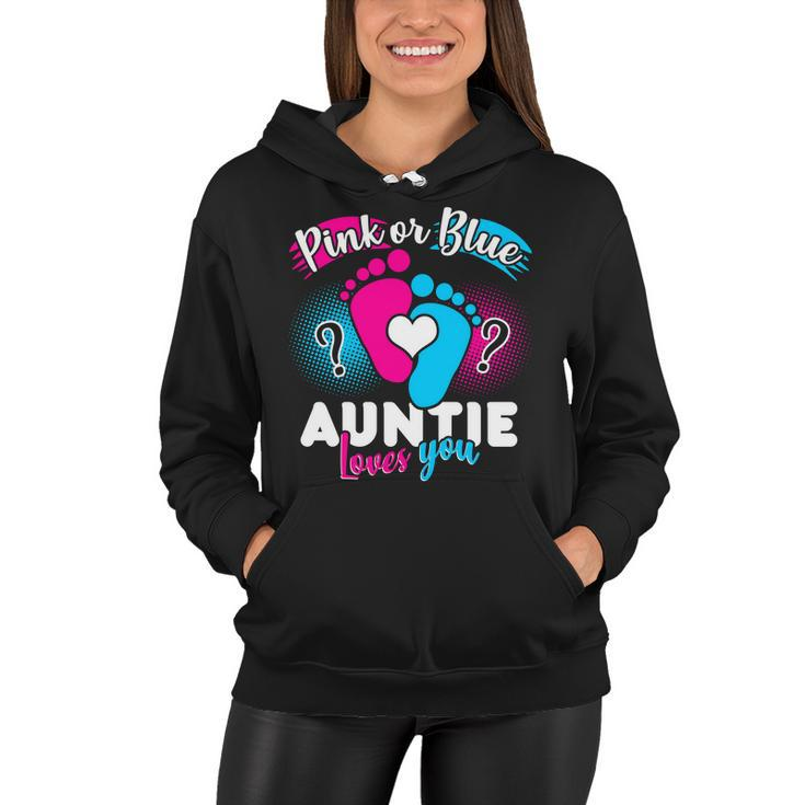 Pink Or Blue Auntie Loves You Women Hoodie