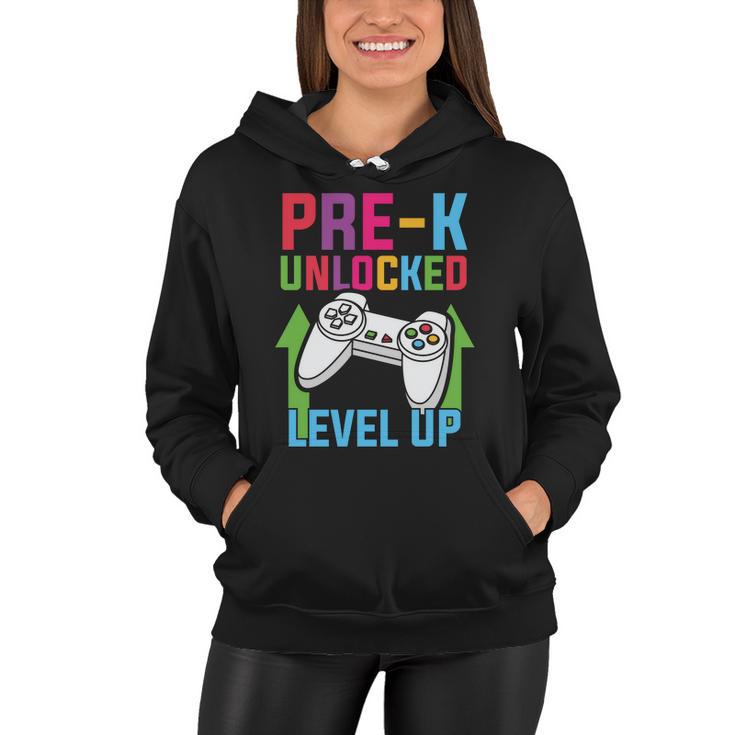 Prek Unlocked Level Up Game Back To School Women Hoodie