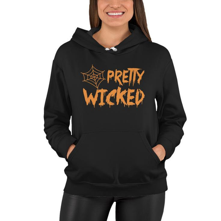 Pretty Wicked Funny Halloween Quote V2 Women Hoodie