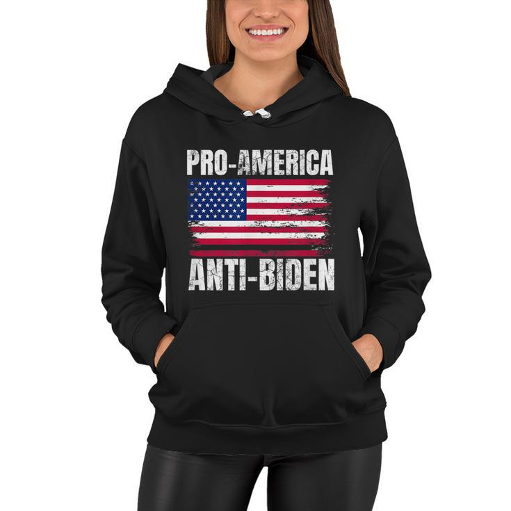 Pro America Anti Joe Biden Usa Flag Political Patriot Women Hoodie