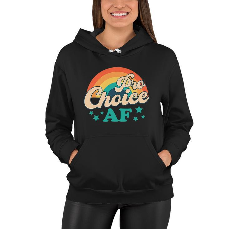 Pro Choice Af Reproductive Rights Rainbow Vintage Women Hoodie