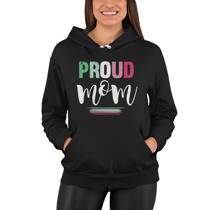 Proud Mom Abrosexual Flag Lgbtq Mothers Day Abrosexual Gift Women Hoodie